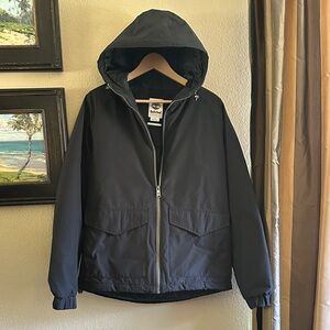 Timberland Black Hooded Raincoat for Men